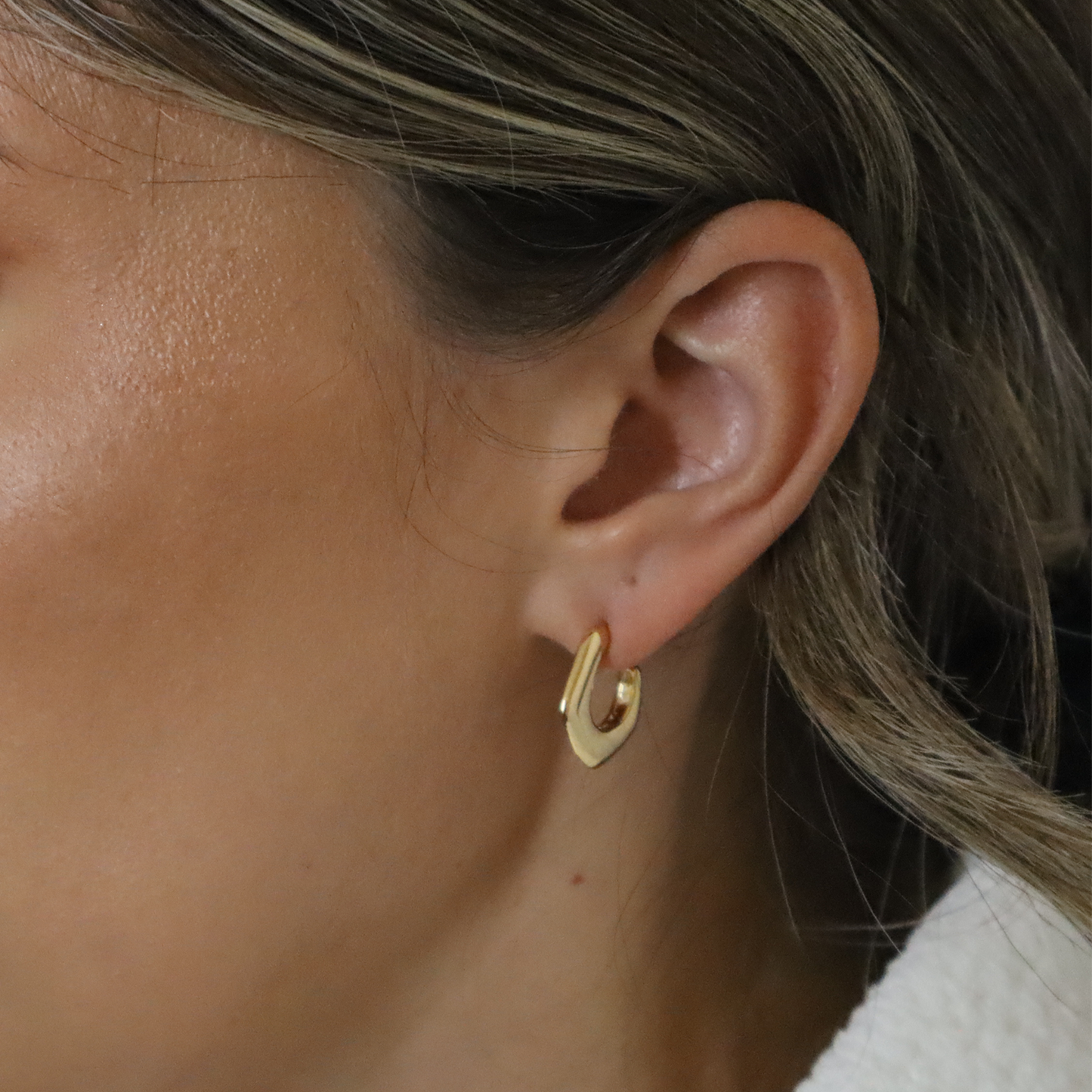 2 Pairs 14K Gold Plated Sterling Silver Posts Hoop Earrings Set| Huggie Hoop Pack for Multiple Piercings